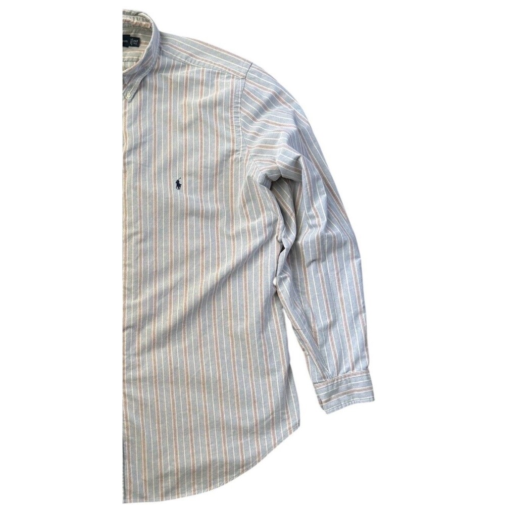Ralph Lauren Classic Fit Blue Striped Button-Down Shirt Men's Size 2XLT Tall - Picture 4 of 6